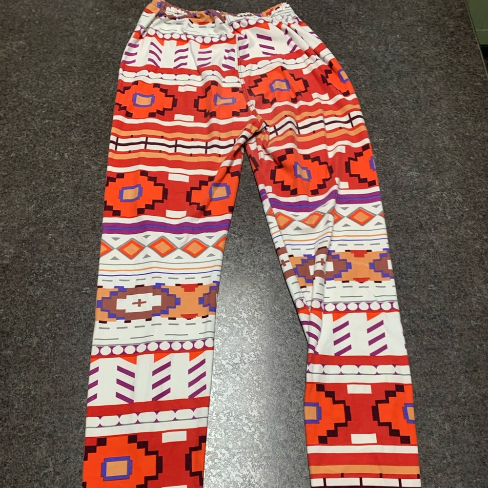 Aztec High Waisted Leggings One Size